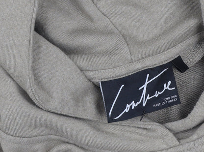 The Couture Club Men's Beige XS Relaxed Pullover Hoodie