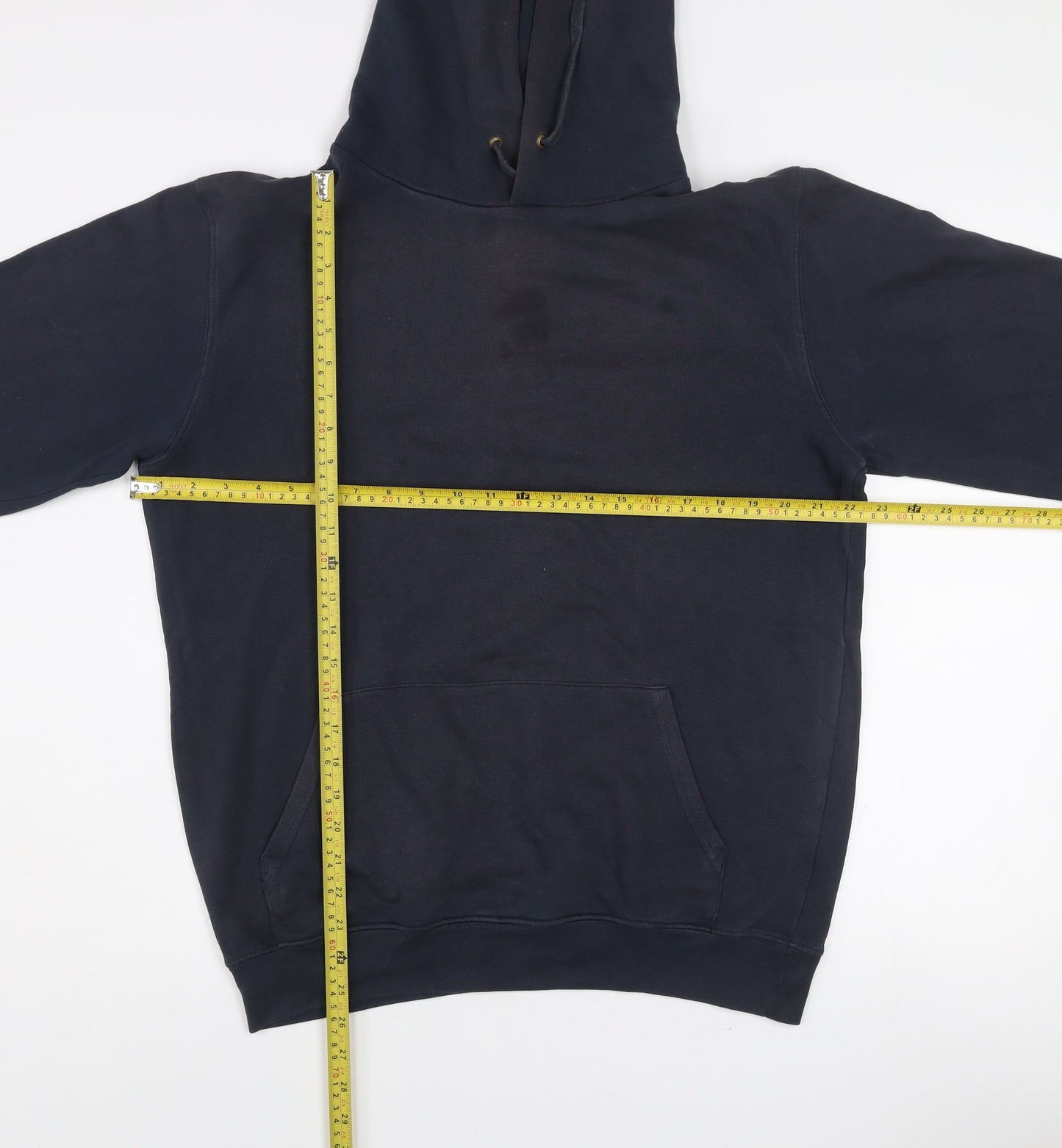 Charles Wilson Men's Blue Pullover Hoodie Large Cotton Blend
