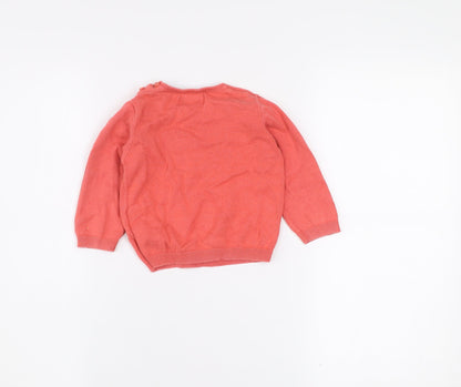 Mayoral Unisex Baby Pink Cotton Knit Pullover Jumper 12-18 Months