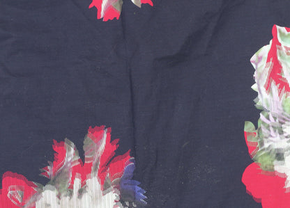 French Connection Women's Multicoloured Floral Cotton Pencil Skirt UK 12