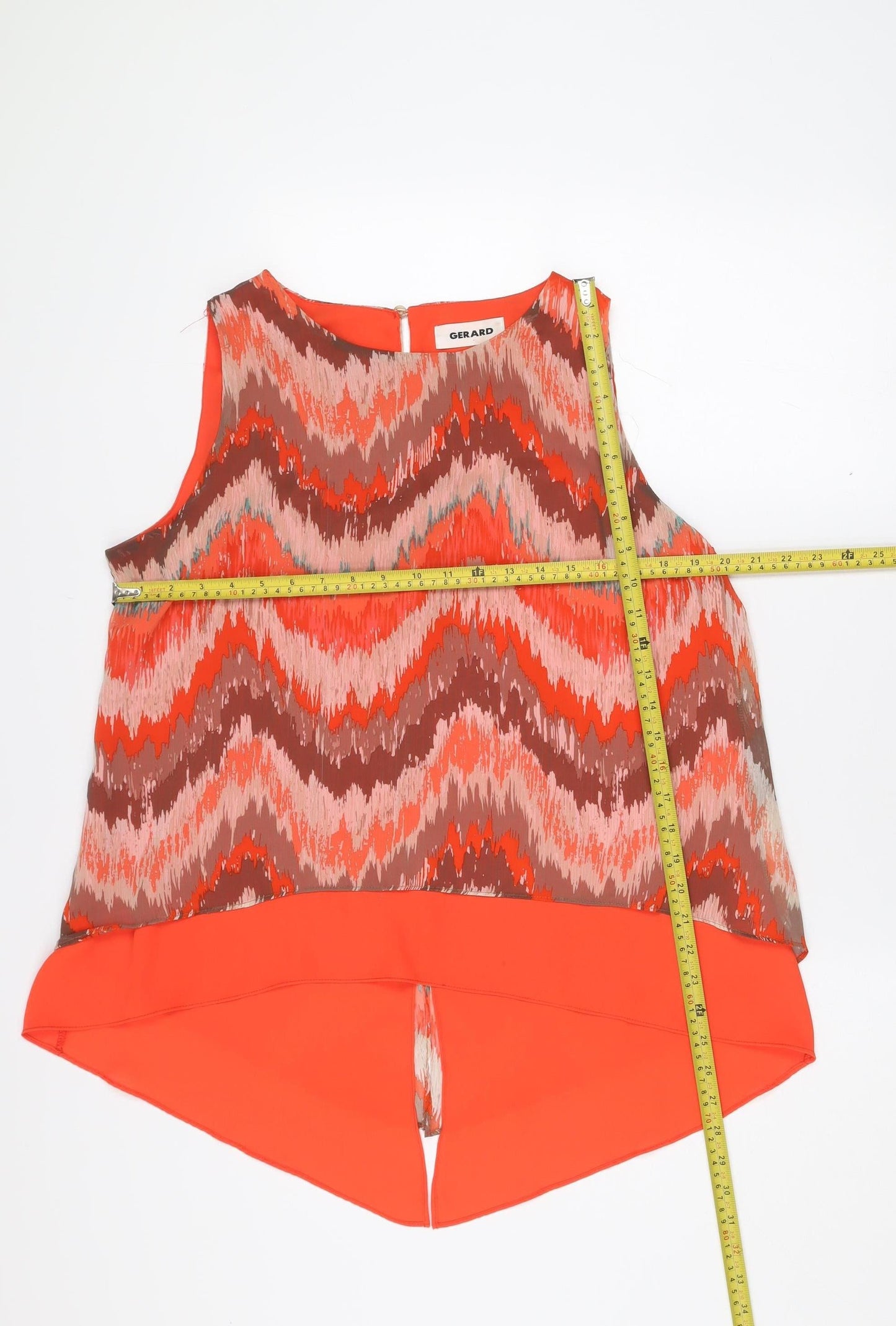 Gerard Womens Multicoloured Size 16 Sleeveless Tunic Blouse