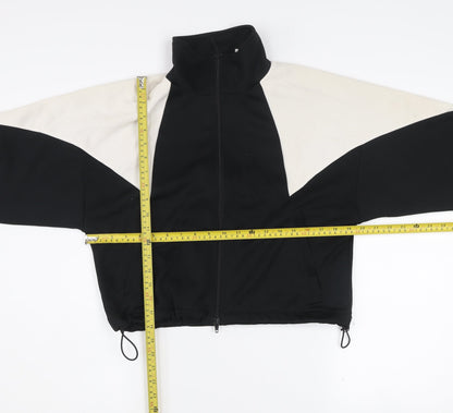 Adidas Womens Black & Ivory Full Zip Hoodie XS Classic Sportswear