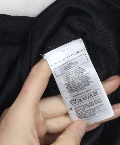 Adidas Womens Black & Ivory Full Zip Hoodie XS Classic Sportswear