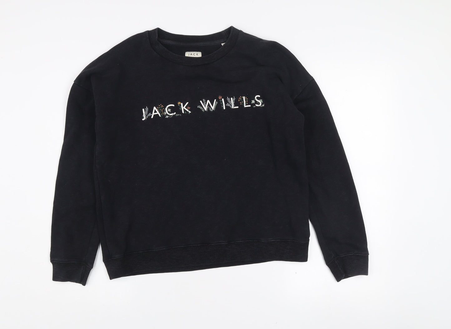 Womens UK Size 10 Jack Wills Black Pullover Sweatshirt