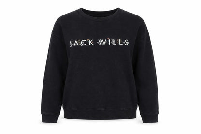 Womens UK Size 10 Jack Wills Black Pullover Sweatshirt