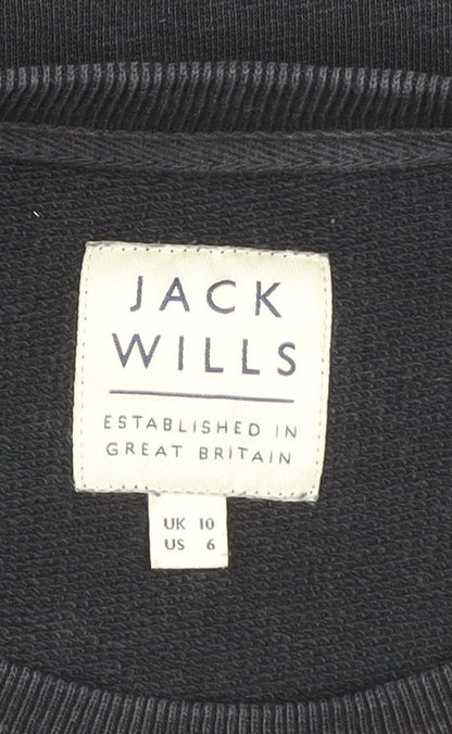Womens UK Size 10 Jack Wills Black Pullover Sweatshirt