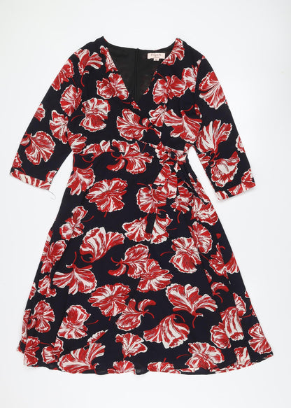 Emily & Me London Women's Multicoloured Size 10 Fit & Flare Dress