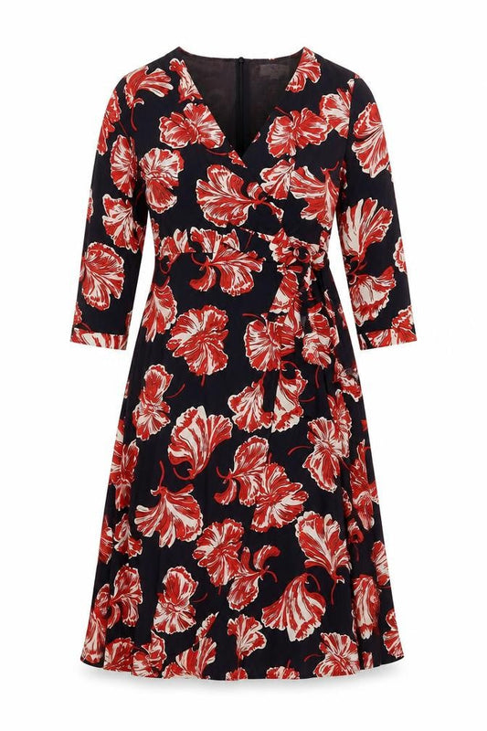 Emily & Me London Women's Multicoloured Size 10 Fit & Flare Dress
