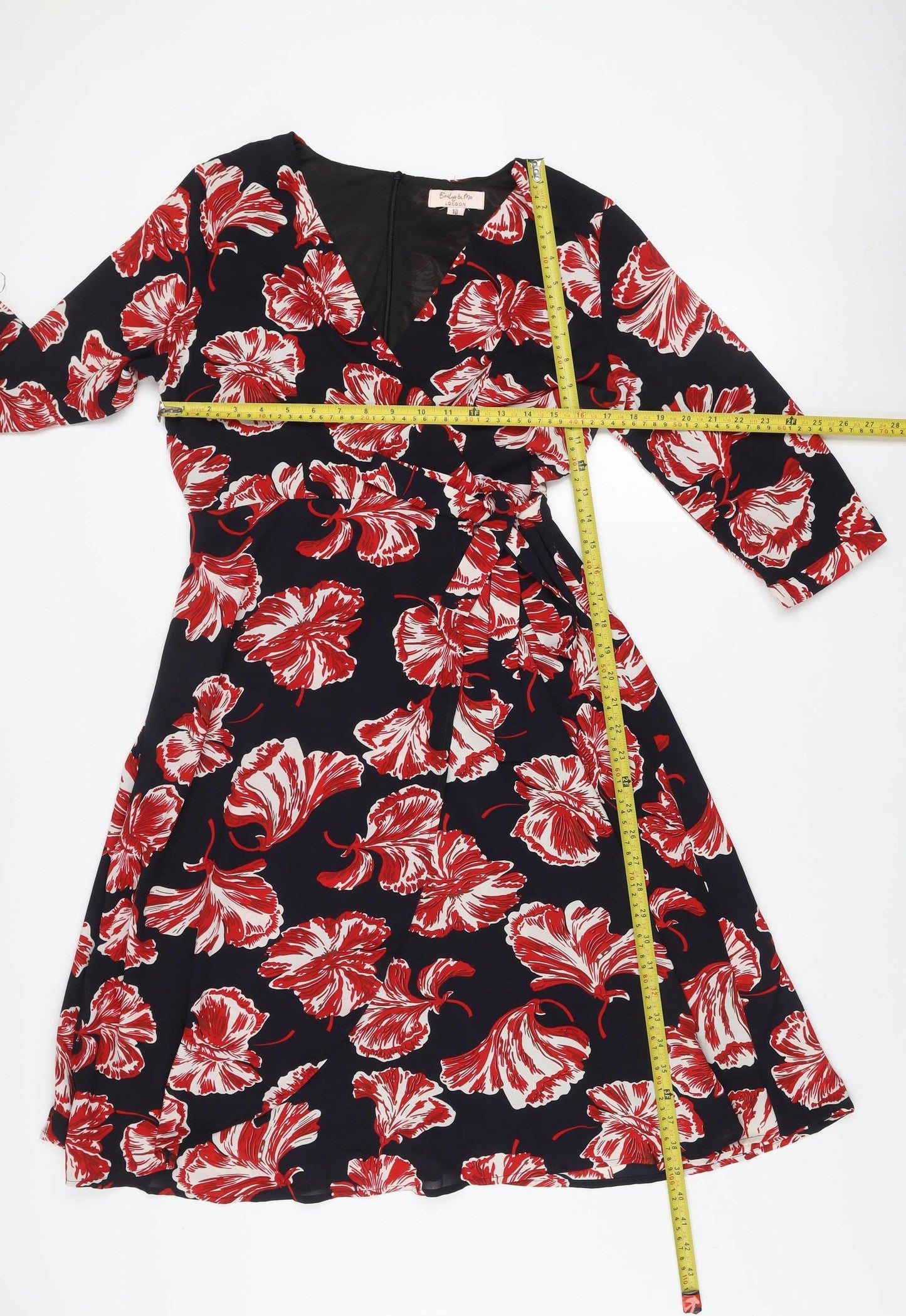 Emily & Me London Women's Multicoloured Size 10 Fit & Flare Dress