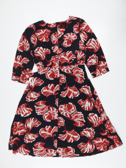 Emily & Me London Women's Multicoloured Size 10 Fit & Flare Dress