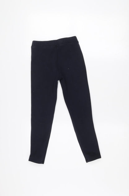 Dunnes Stores Girls Black Stretch Jersey Ankle Leggings 8-9 Years
