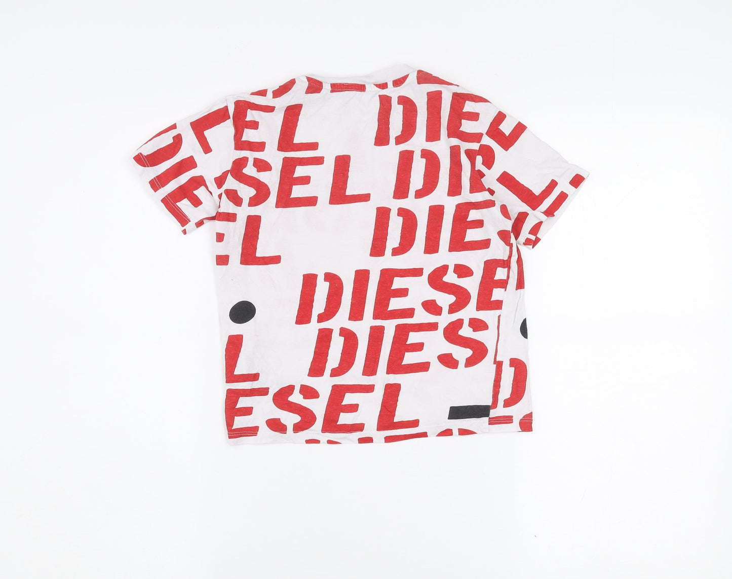 Boys UK Size 8 Years Diesel White Basic T-Shirt