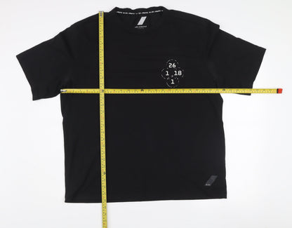 Zara Men's Black Athleticz XL Crew Neck Short Sleeve T-Shirt