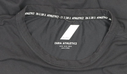 Zara Men's Black Athleticz XL Crew Neck Short Sleeve T-Shirt