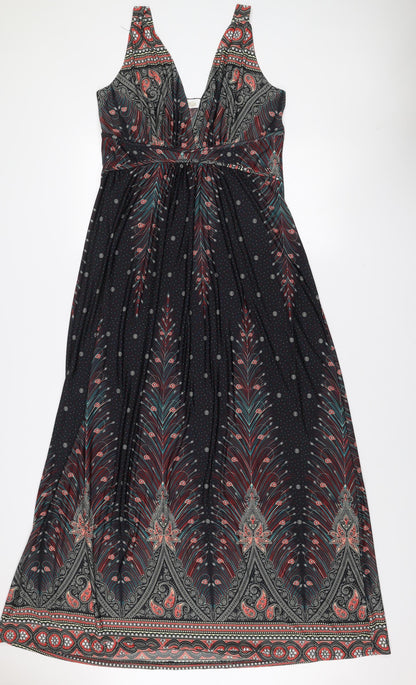 Stella Morgan Multicoloured Paisley Sleeveless V-Neck Casual Top Size 16