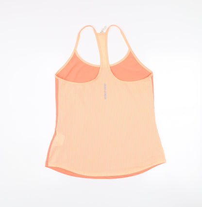 Under Armour Womens Orange Medium Tank Top HeatGear Lightweight Gym Wear