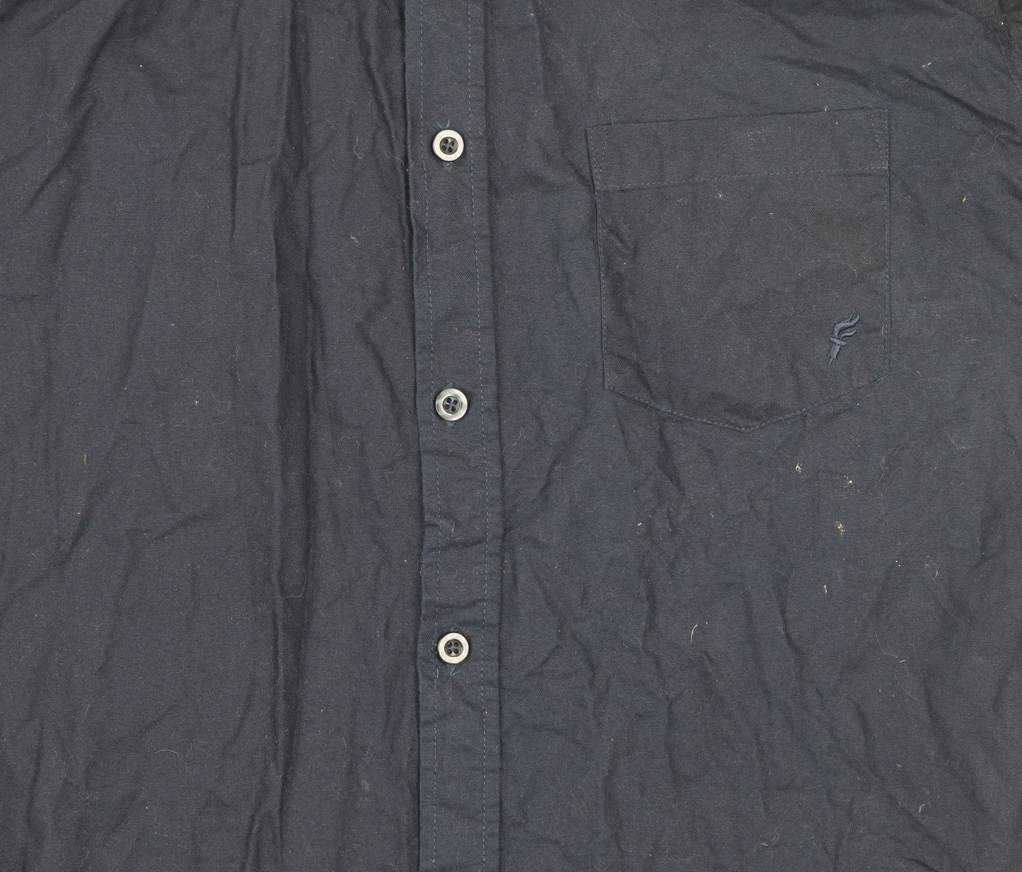 Lafine Men's Blue Regular Fit Long Sleeve Button-Up Cotton Shirt