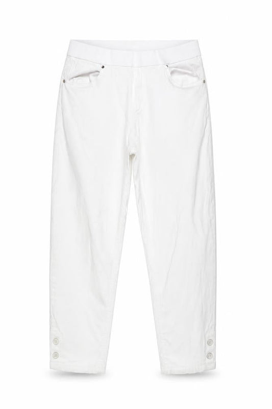 No2moro Women's White Slim Fit Ankle Jeans Size S Stretch Denim