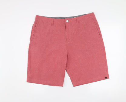 Quiksilver Men's Red Amphibian Chino Shorts Size 38 Regular Fit