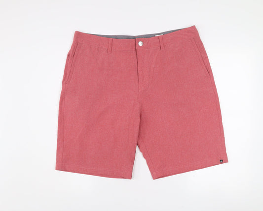 Quiksilver Men's Red Amphibian Chino Shorts Size 38 Regular Fit