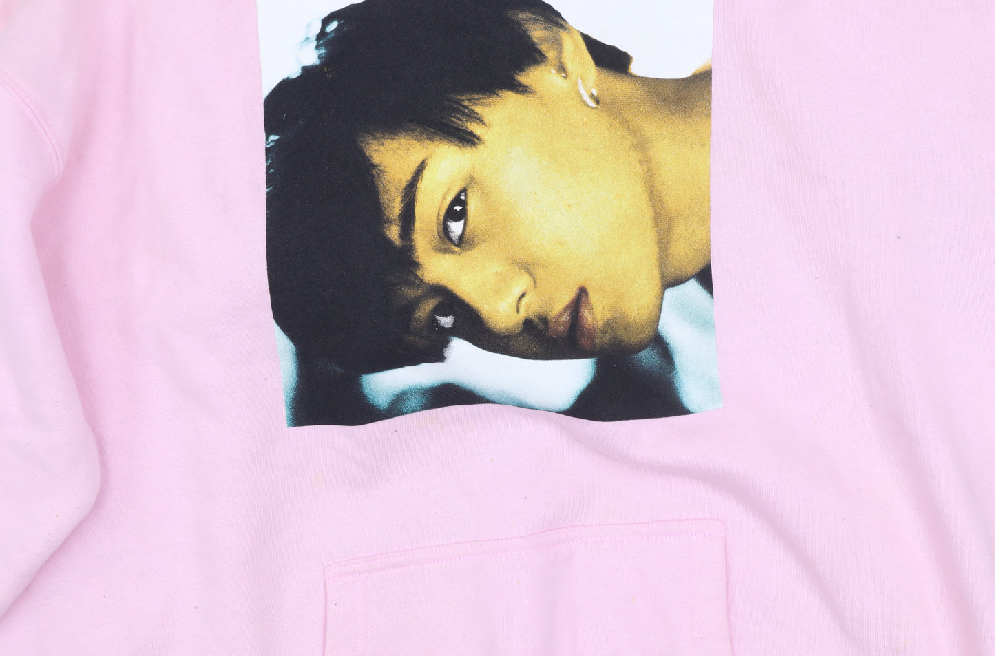 Pink Graphic Print Hoodie XL Cotton Blend Women’s Pullover