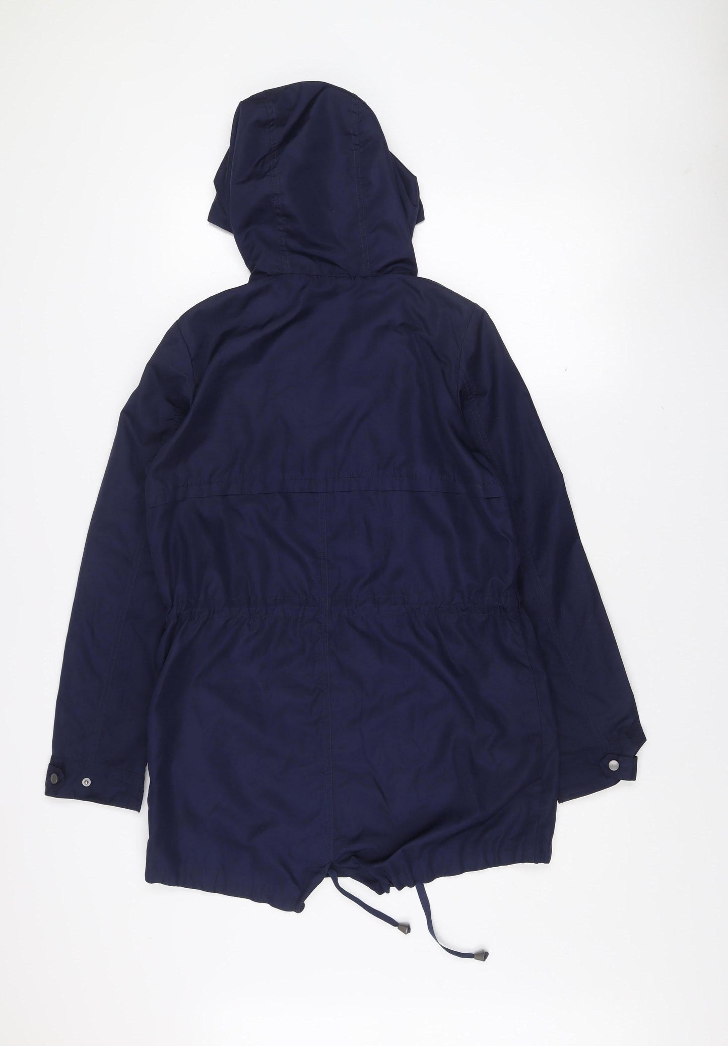 Next Women’s Blue Hooded Parka Jacket Size 6 Polyester Mid-Length