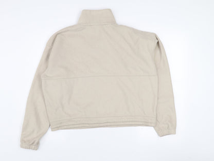 Columbia Women’s Beige Fleece Pullover Sweatshirt M 1/4 Zip Warm Lightweight