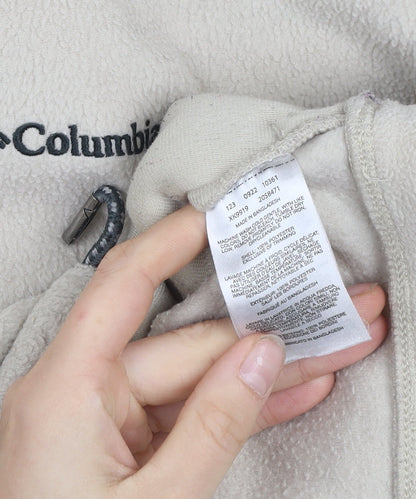 Columbia Women’s Beige Fleece Pullover Sweatshirt M 1/4 Zip Warm Lightweight