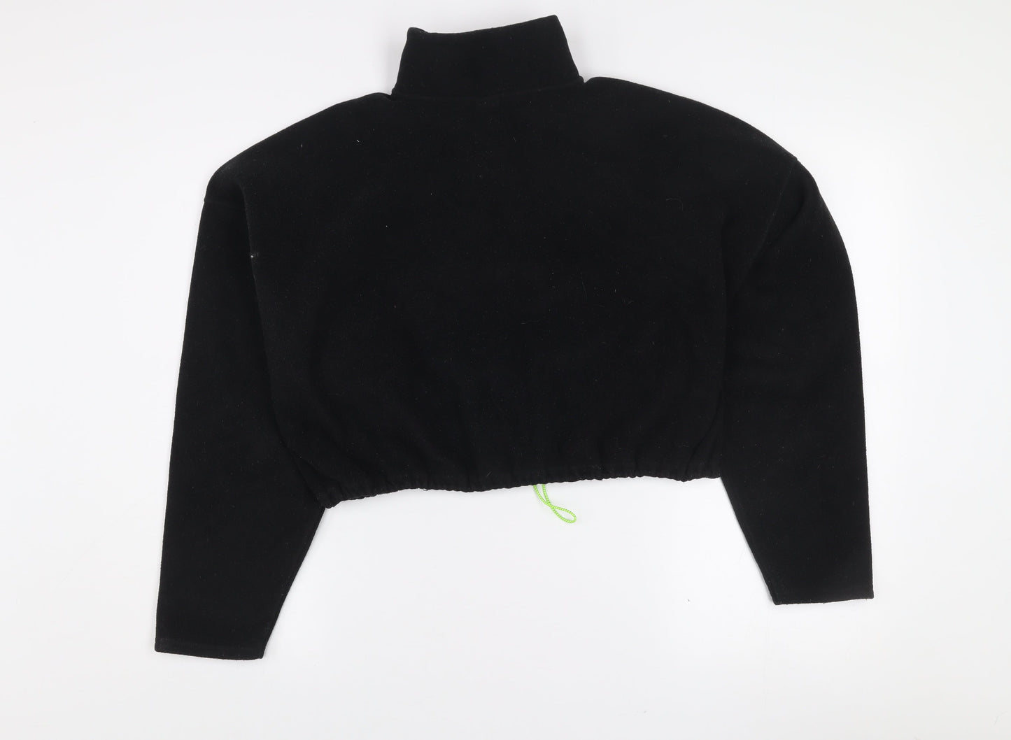 Y2K London Black Fleece Women's L 1/2 Zip Pullover Sweatshirt