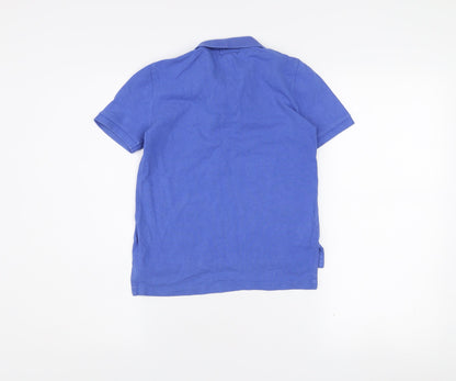 Ralph Lauren Boys Blue Polo Shirt Size 7 Short Sleeve Classic Fit