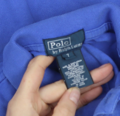 Ralph Lauren Boys Blue Polo Shirt Size 7 Short Sleeve Classic Fit
