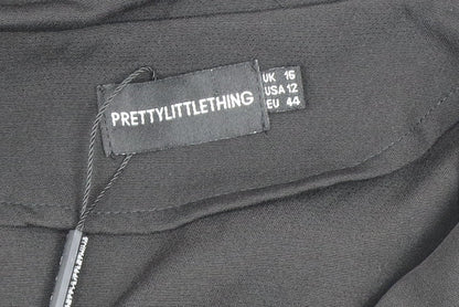 PrettyLittleThing Women Black Size 16 Jacket Dress Ruffle Detail