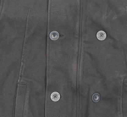 Adidas Men's Black Cotton Hooded Bomber Jacket Size M