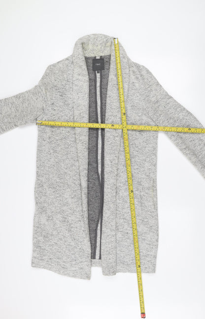 Next Women Grey Long Sleeve Open Knit Cardigan Size 10
