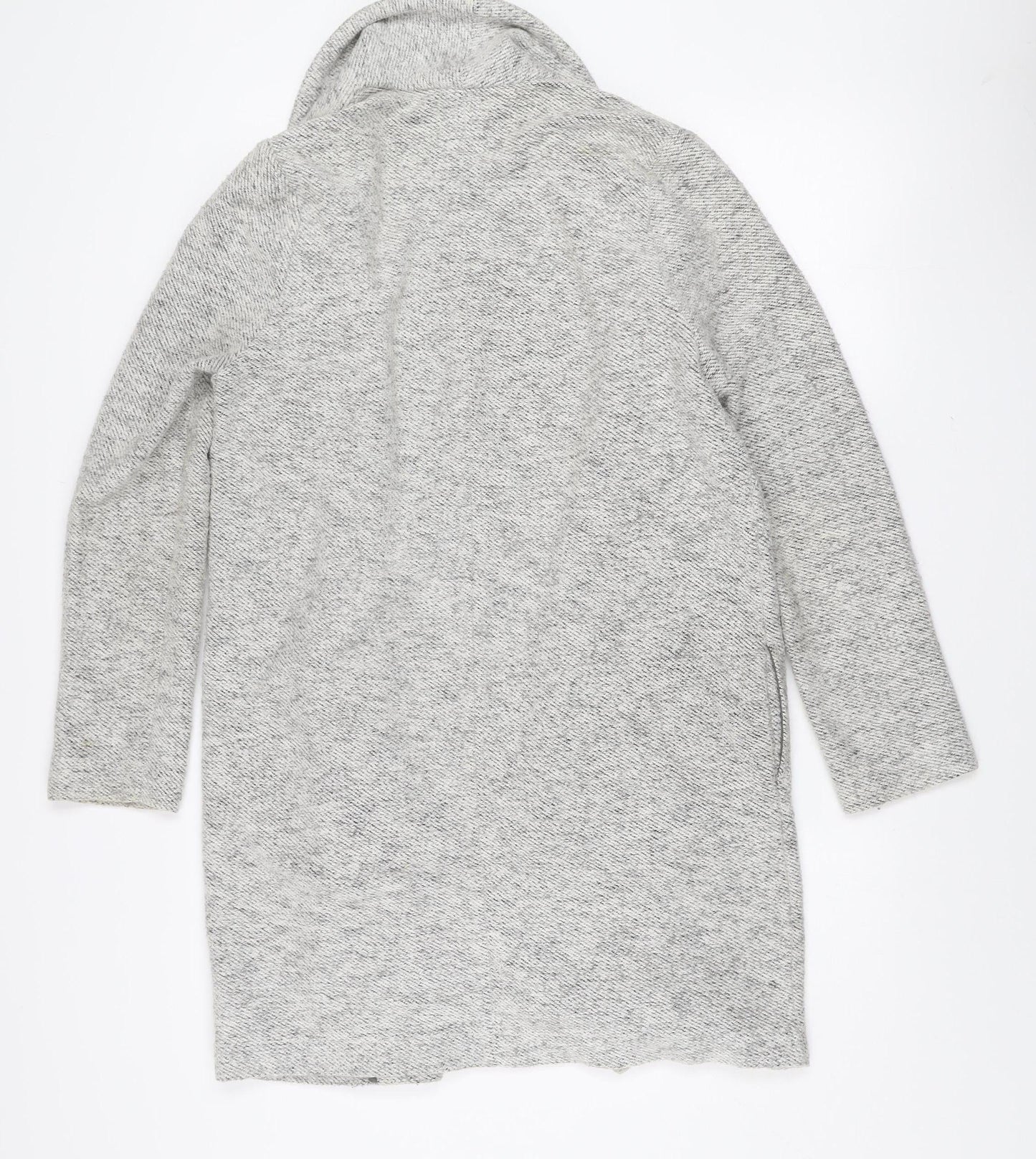 Next Women Grey Long Sleeve Open Knit Cardigan Size 10