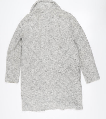 Next Women Grey Long Sleeve Open Knit Cardigan Size 10