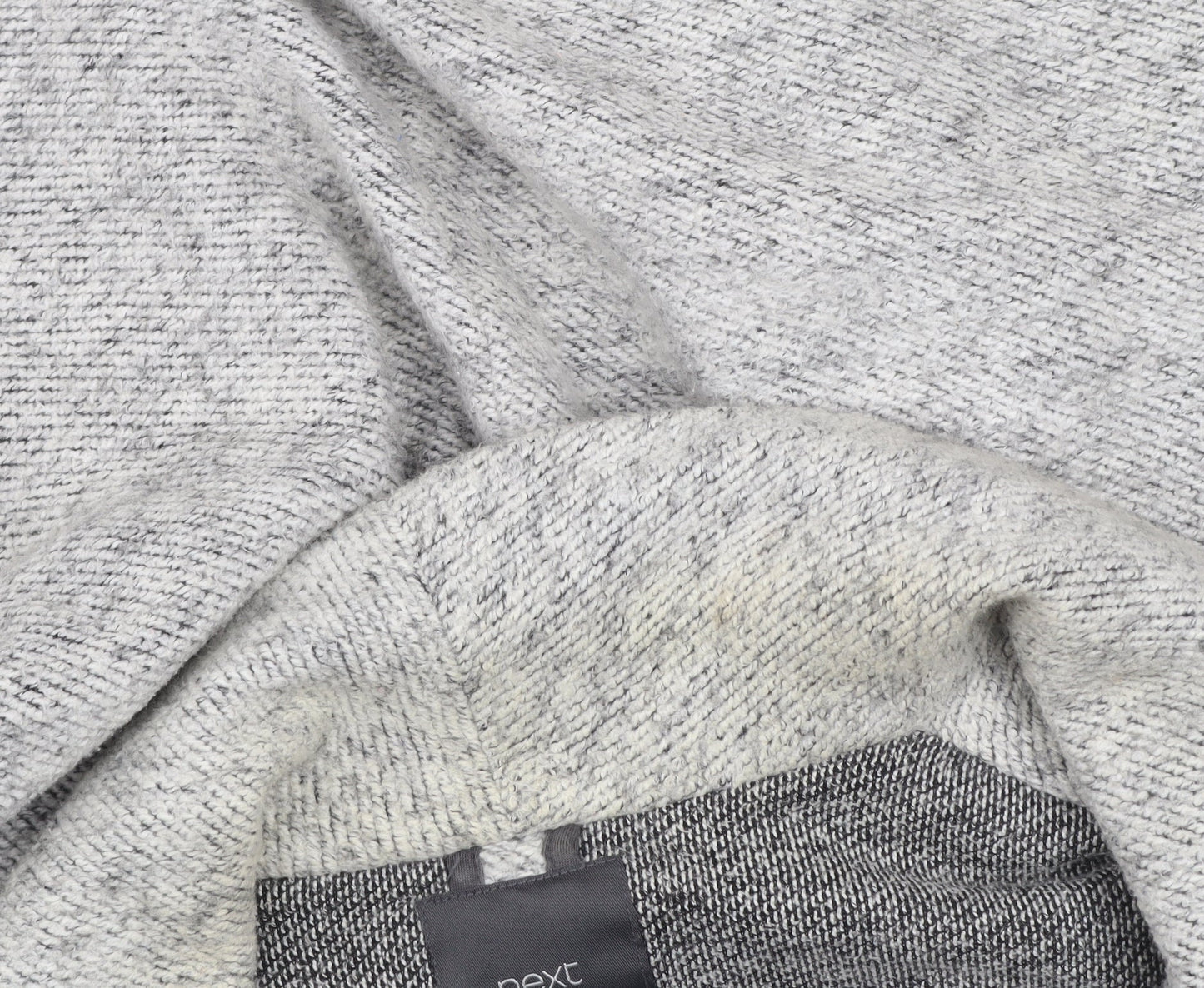 Next Women Grey Long Sleeve Open Knit Cardigan Size 10
