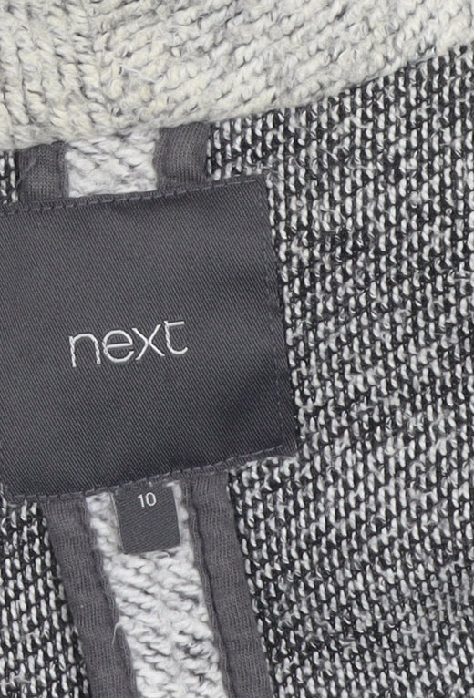 Next Women Grey Long Sleeve Open Knit Cardigan Size 10