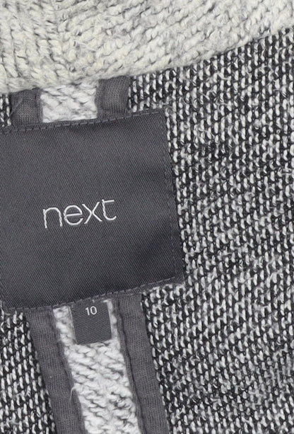 Next Women Grey Long Sleeve Open Knit Cardigan Size 10