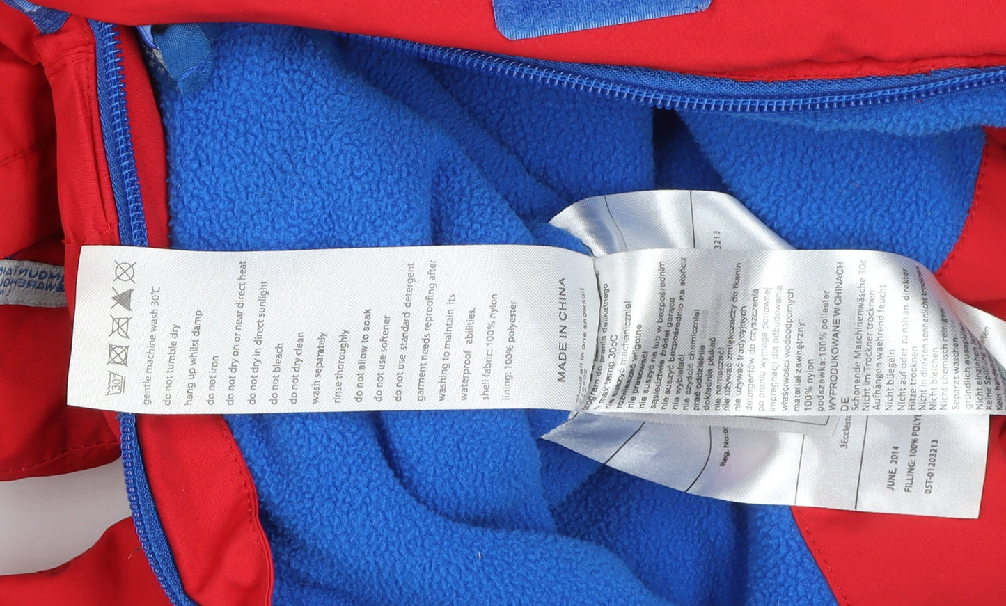 Mountain Warehouse Boys Red Waterproof Insulated Hooded Snowsuit 2-3 Years