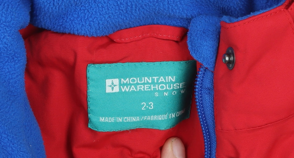 Mountain Warehouse Boys Red Waterproof Insulated Hooded Snowsuit 2-3 Years
