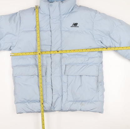 New Balance Women Blue L Puffer Jacket Winter Insulated Coat