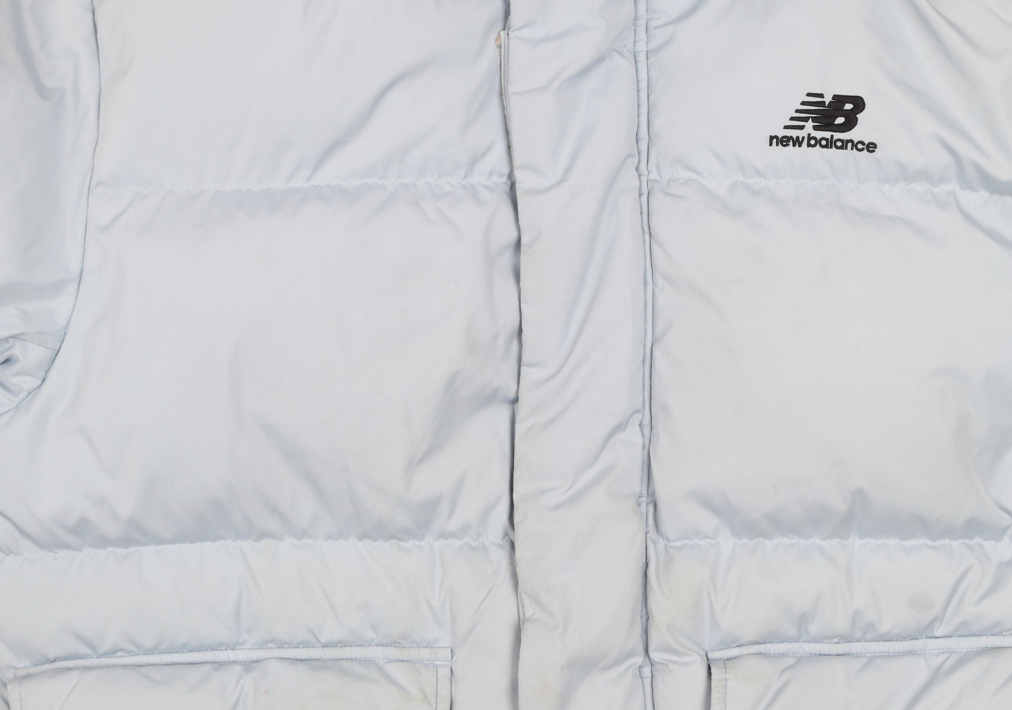 New Balance Women Blue L Puffer Jacket Winter Insulated Coat