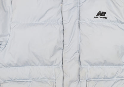 New Balance Women Blue L Puffer Jacket Winter Insulated Coat