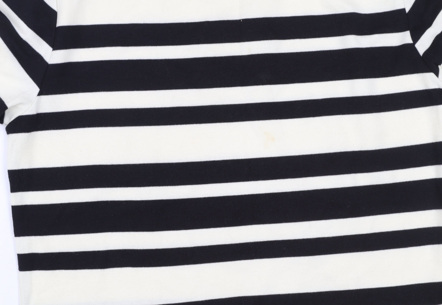 JANIQUE Women’s Black White Striped Long Sleeve T-Shirt Size 16