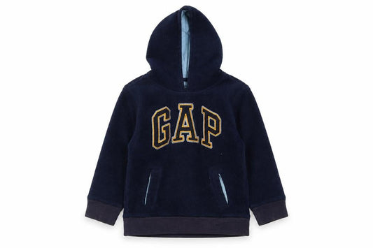 BabyGap Boys Navy Blue Pullover Hoodie Fleece 5 Years Athletic Dept Logo