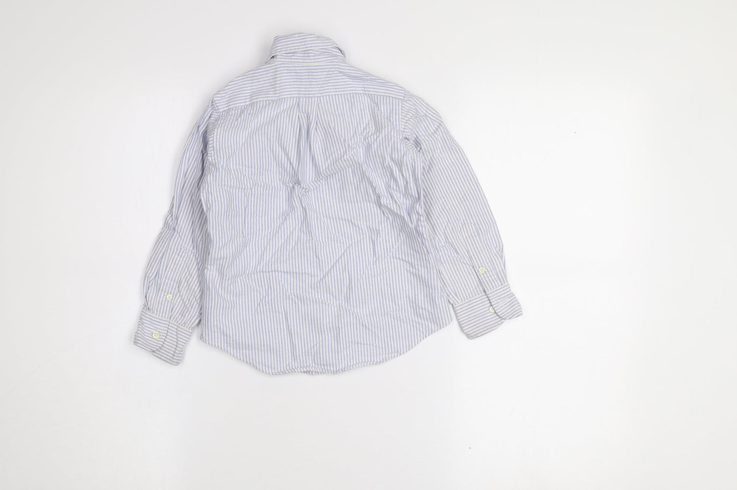 Ralph Lauren Boys Blue Striped Button-Up Long Sleeve Cotton Shirt 2 Years