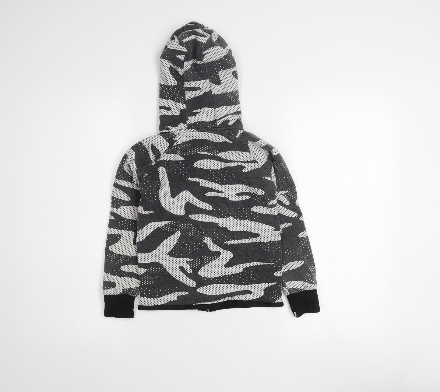 Nike Boys Grey Camouflage Hooded Full Zip Track Jacket Size 6 Years