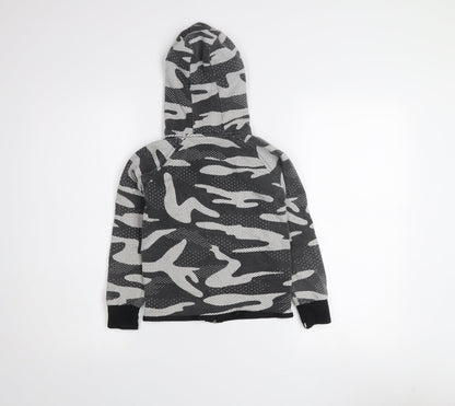 Nike Boys Grey Camouflage Hooded Full Zip Track Jacket Size 6 Years
