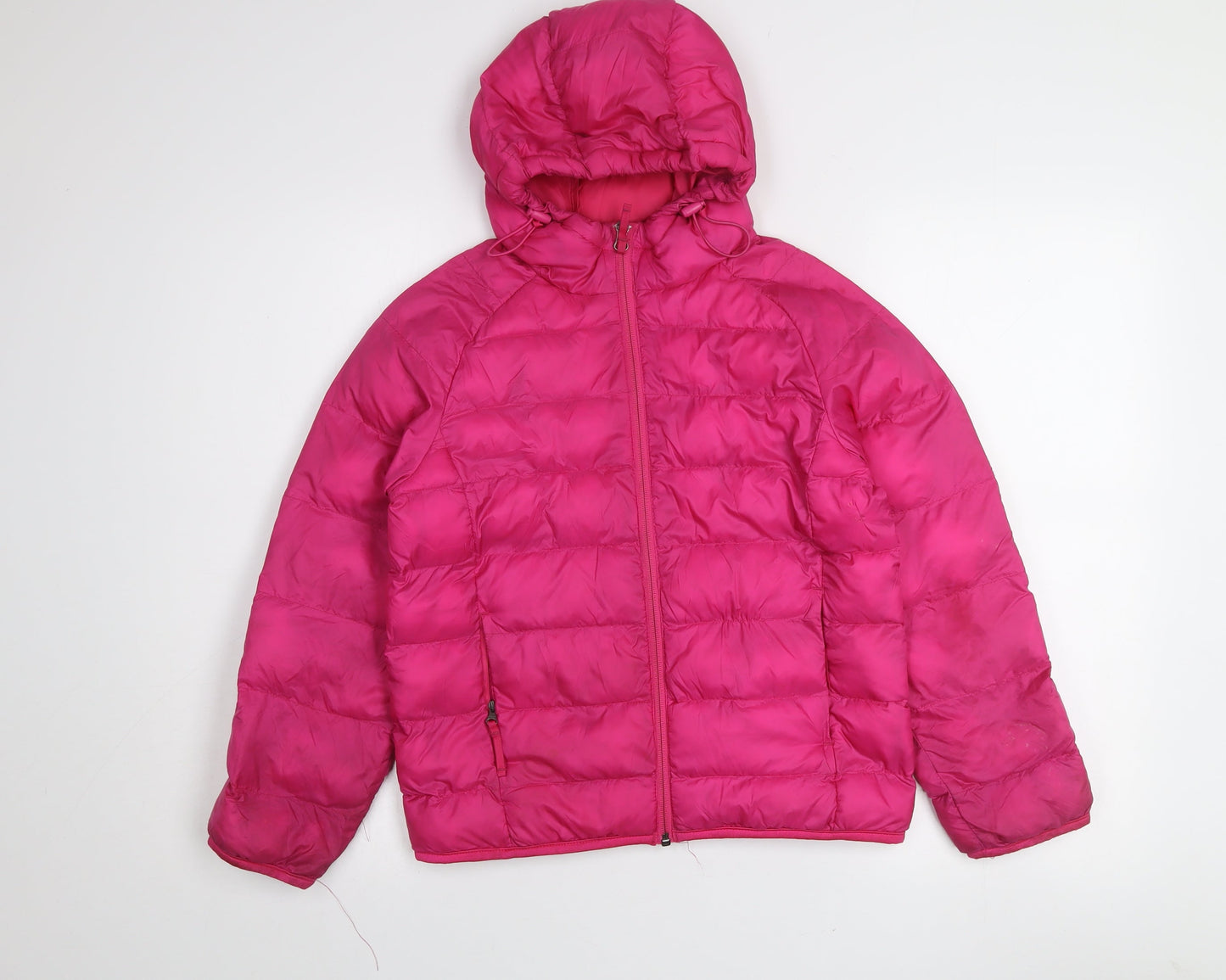 32 Degrees Girls Pink Hooded Puffer Jacket 9-10 Years Winter Coat Quilted